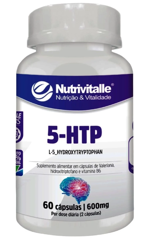 5-HTP, 600mg, 60 Cápsulas, Nutrivitalle