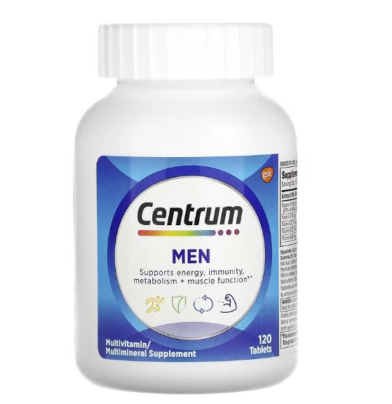 Centrum Men Multivitamínico, 120 Tablets, Importado