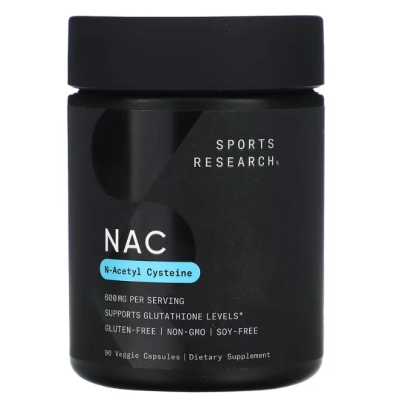 NAC, N-Acetil-Cisteína 600mg, 90 Cápsulas, Sports Research