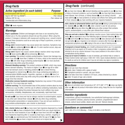 Migraine Relief, Combate a Enxaqueca, 200 Comprimidos, Amazon Basic Care