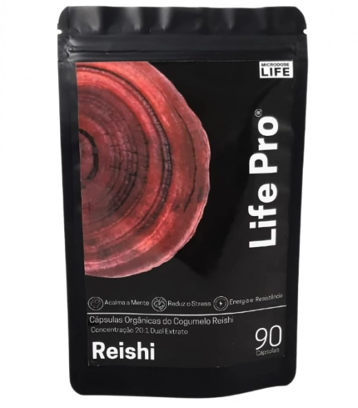 Extrato Reishi, auxílio no Equilíbrio, Calma e Qualidade de Sono, 90 Cápsulas, Microdose Life