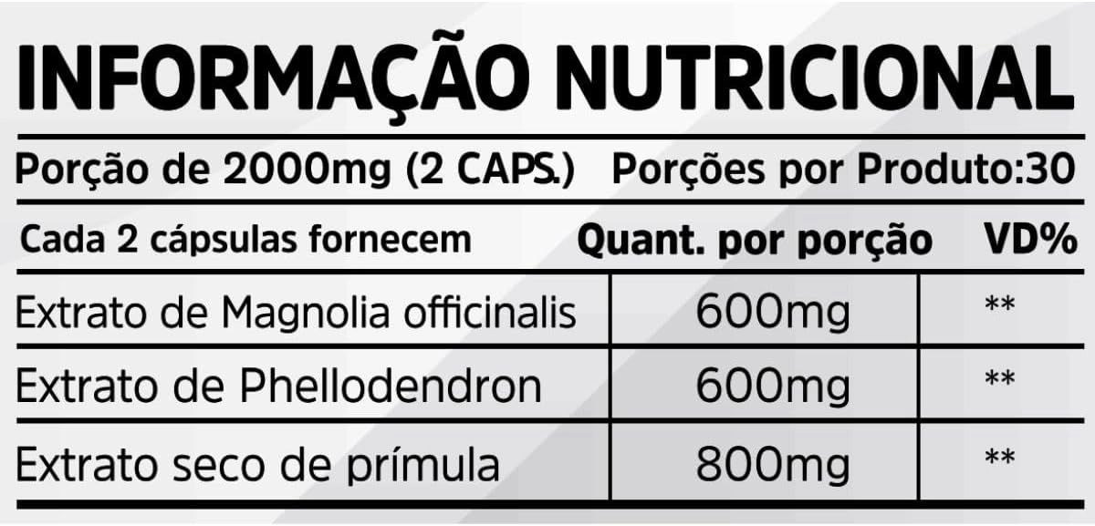 Relora Max, Magnólia e Phellodendron, 2000mg, 60 Cápsulas, Nutrivitalle