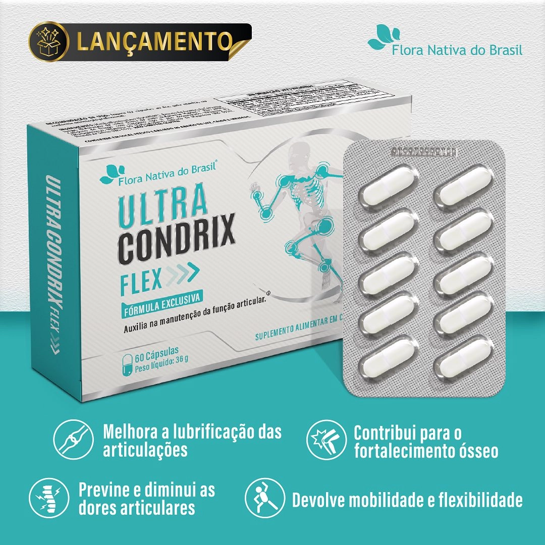 Ultra Condrix Flex, Fórmula Exclusiva, 60 Cápsulas, Flora Nativa