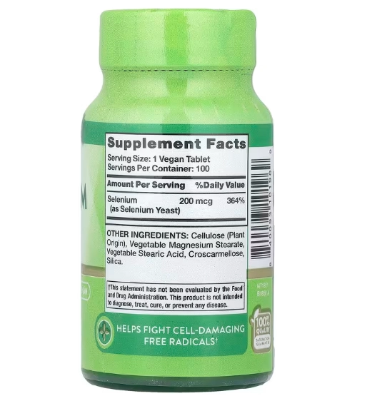 Selênio Alta Potência 200mcg, 100 Comprimidos, Nature's Truth