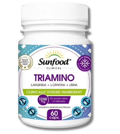 Triamino, 1200mg, 60 Cápsulas, Sunfood