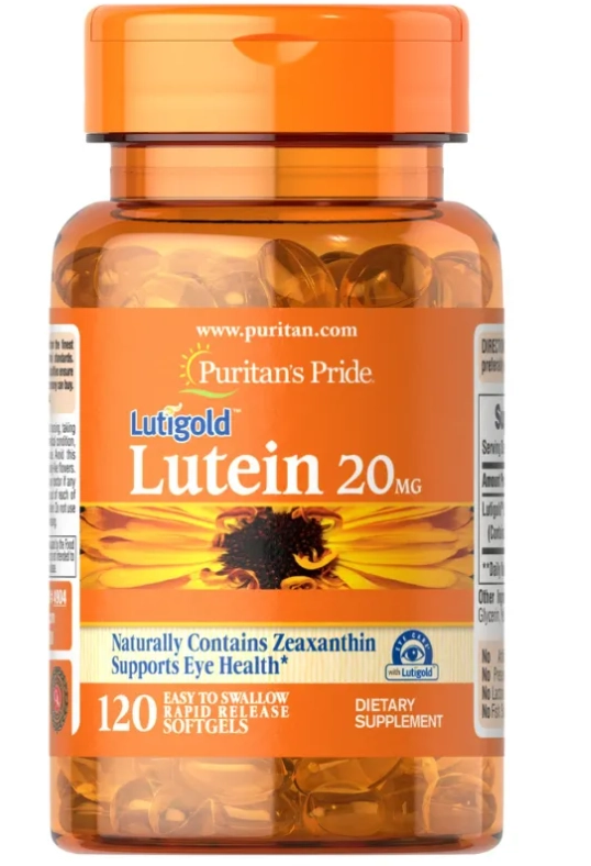 Luteína 20mg, com Zeaxantina, 120 Cápsulas, Puritan's Pride