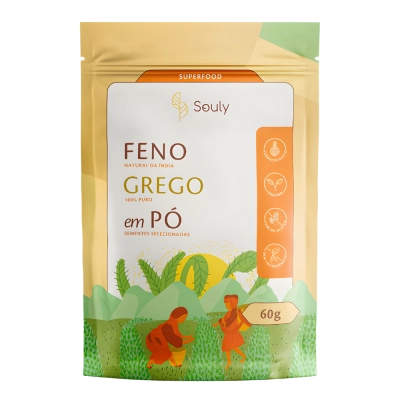 Feno Grego em Pó, 60g, Souly