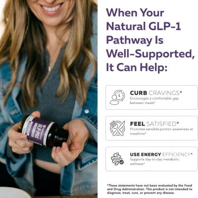 GLP-Pro Probiotic & Postbiotic, Controle do Apetite, 30 Cápsulas, Triquetra