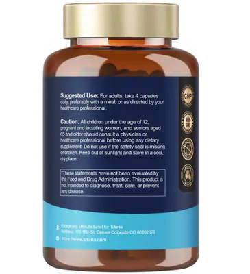 Liposomal, Glucosamina Condroitina com MSM e Colágeno 3000mg, 120 Cápsulas, Totaria Health