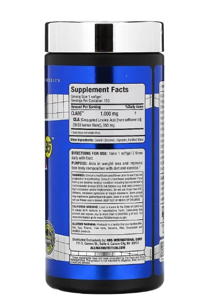 CLA 95, 150 Cápsulas, Allmax Nutrition