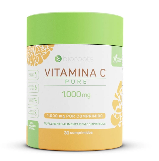 Vitamina C Vegan, 30 Comprimidos, Bioroots