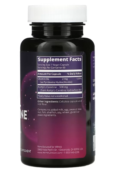 Acetyl L-Carnitine, 60 Cápsulas, MRM