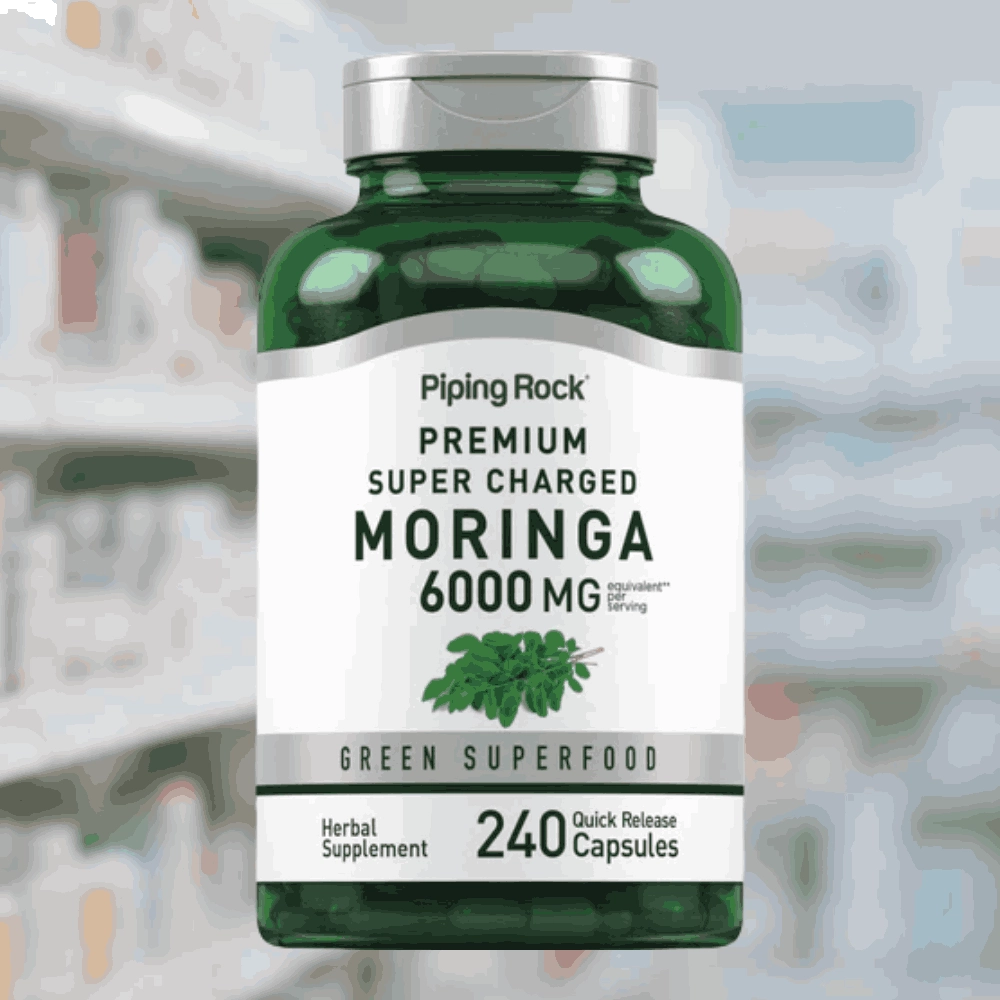 Moringa Oleifera 6000 mg (por dose) 240 Cápsulas – Piping Rock