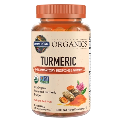 Cúrcuma, 350mg, Suporte Antioxidante e Saúde das Articulações, 120 Gomas Sabor Maçã, Garden of Life