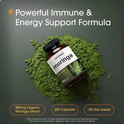 Moringa, 800mg, 240 Cápsulas, Naturebell
