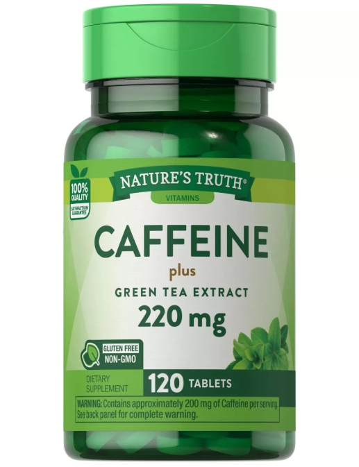 Cafeína, 220mg, 120 Comprimidos, Nature's Truth