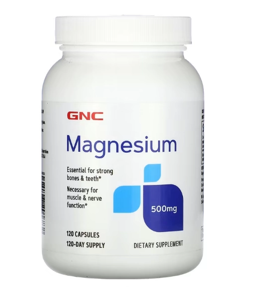 Magnésio, 500mg, 120 Cápsulas, GNC