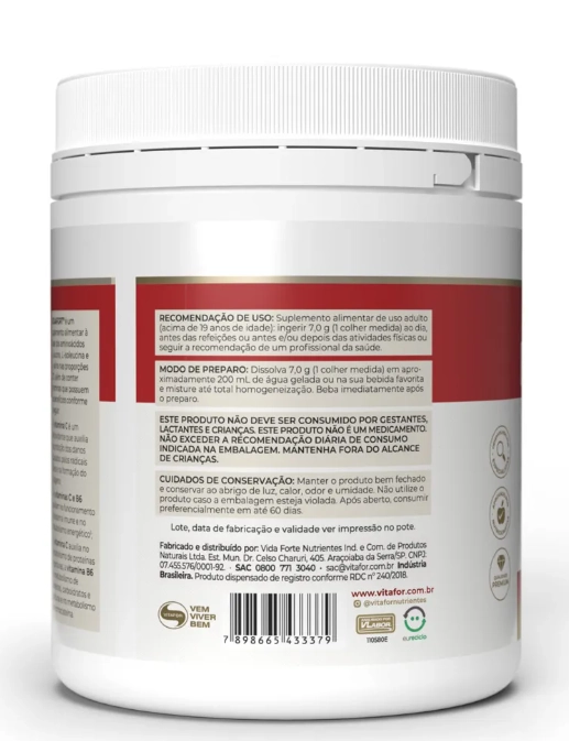 BCAA Fort, 210g Sabor Limão, Vitafor