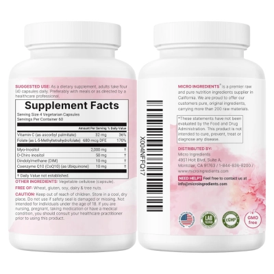 Mio-Inositol e D-Quiro-Inositol, 2050 mg, 240 Cápsulas, Micro Ingredients