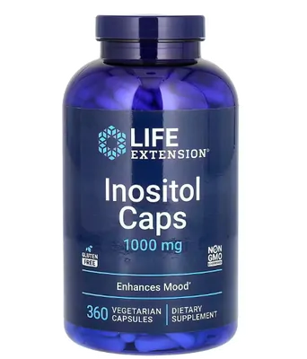 Cápsulas de Inositol 1000mg, 360 Cápsulas, Life Extension