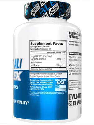 Tongkat Ali Complex, 30 cápsulas, Evlution Nutrition
