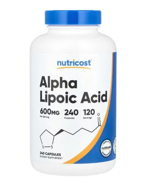 Ácido Alfa Lipoico, 600mg, 240 Cápsulas, Nutricost