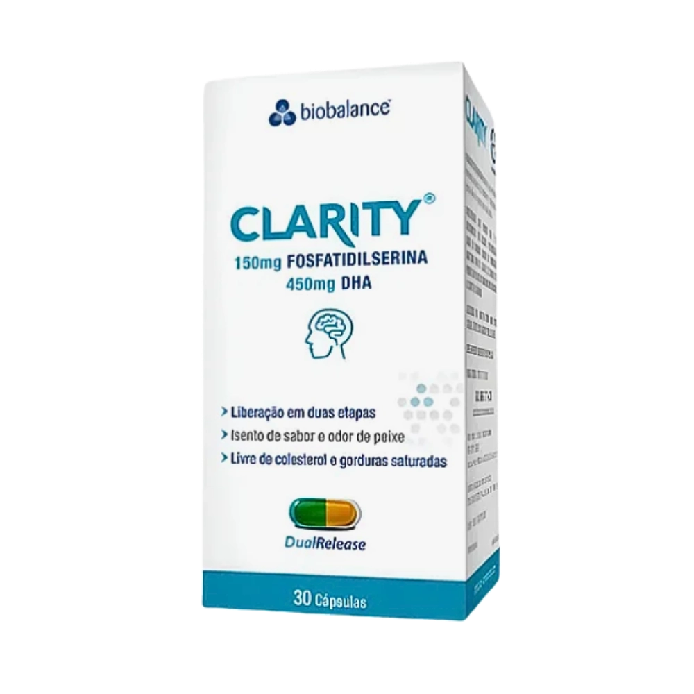 Clarity Fosfatidilserina 150mg + DHA 450mg, 30 Cápsulas - Biobalance