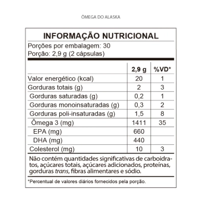 Ômega do Alaska, EPA 660mg, DHA 440mg, 60 cápsulas, Qualynutri