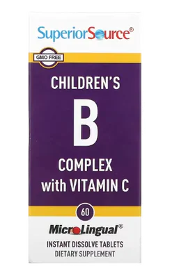 Complexo B Kids, com Vitamina C, 60 Comprimidos MicroLingual, Superior Source