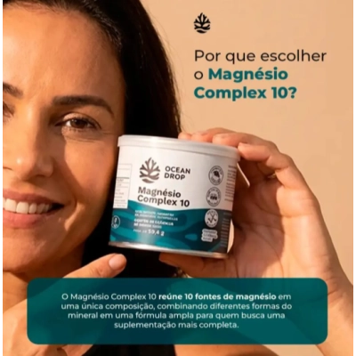 Magnesio Complex 10, 90 Cápsulas, Ocean Drop