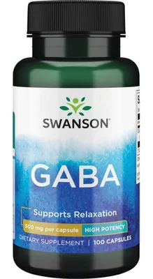Gaba, 500mg, (Por Capsula)  100 cápsulas, Swanson