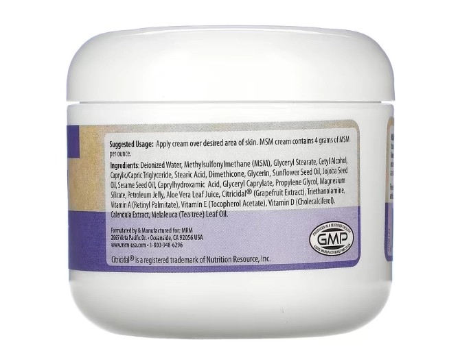 Creme de MSM, 113g, MRM