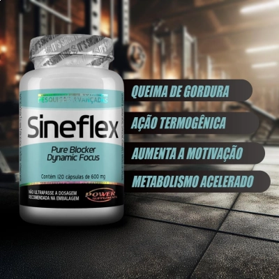 Sineflex, Pure Blocker Dynamic Focus, 600mg, 120 Cápsulas, Power Supplements