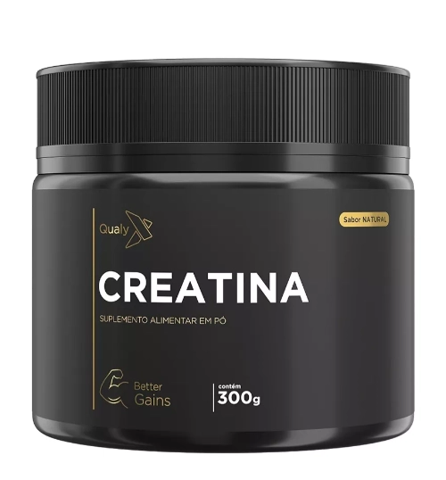 Creatina Monohidratada Pura, 300g, Sabor Neutro, Qualynutri