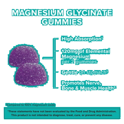 Glicinato de Magnésio, 120mg 90 gomas, Qunol