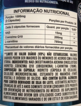 NADH, 1000mg, 60 Cápsulas, Sunfood