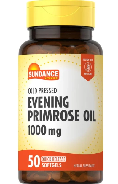 Óleo de prímula, Evening primrose, 1000mg, 50 cápsulas, Sundance