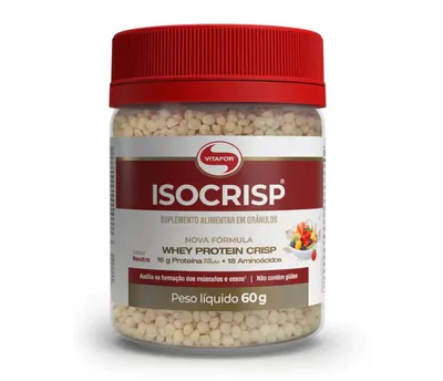 Isocrisp Whey Protein Concentrate, Sabor Neutro, 60g, Vitafor