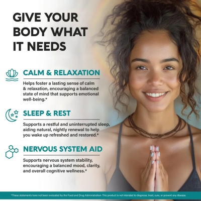 Gaba L-Theanine Magnesium, B6 &amp; B12, 240 Cápsulas, Nutra Harmony 