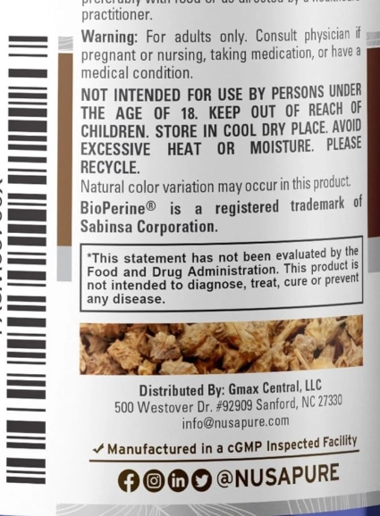 Tribulus Terrestris 50000mg, 120 Cápsulas, NusaPure