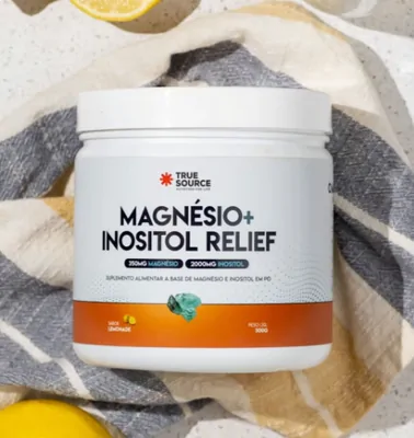 Magnésio + Inositol Relief 1.0, Sabor Limão, 300g, True Source
