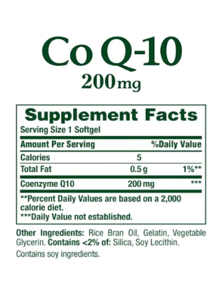Coenzima CoQ10, 200mg, 80 cápsulas, Nature's Bounty