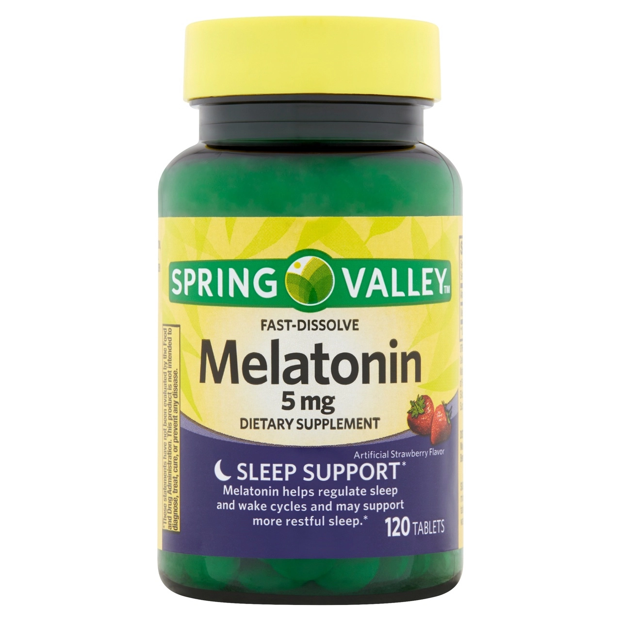 Melatonina 5mg, 120 Comprimidos, Sublingual, Spring Valley