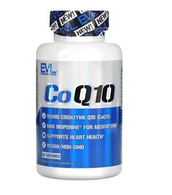 Coenzima CoQ10 100mg, 60 Cápsulas, EVLution Nutrition