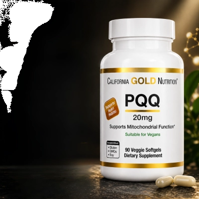 PQQ 20mg, Energia, Vitalidade e Longevidade Celular, 20 Cápsulas, California Gold Nutrition