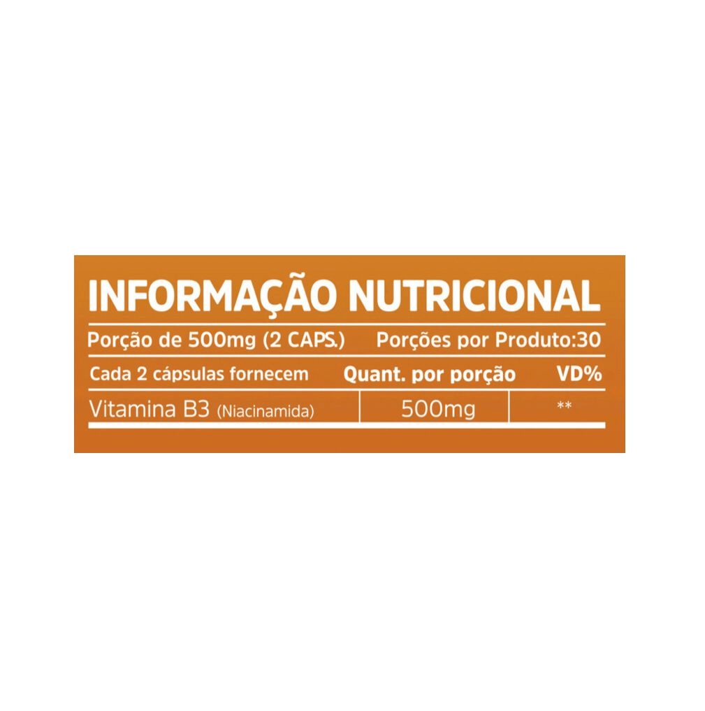 Nicotinamida (Niacinamida), 500mg, 60 cápsulas, Sunfood