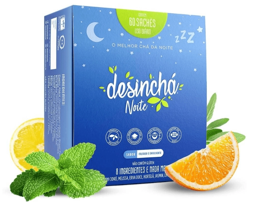 Desinchá Noite, Sabor frutado, 60 Sachês