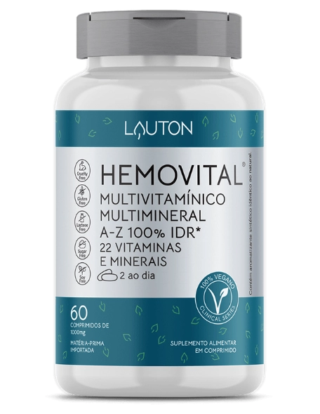 Multivitamínico Hemovital, 60 Comprimidos, Lauton Nutrition