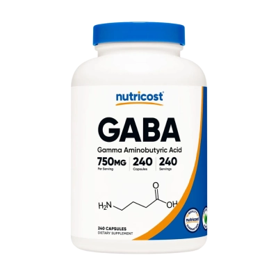 Gaba 750mg, 240 Cápsulas - Nutricost 