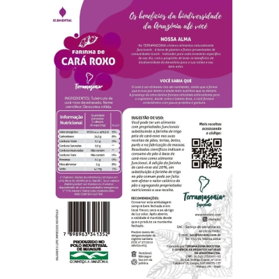 Farinha De Cará Roxa , 200G, Terramazonia